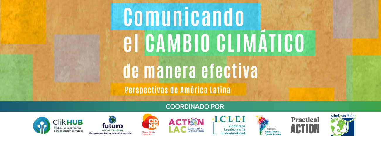 Flyer del curso virtual "Comunicando el cambio climático de manera efectiva"