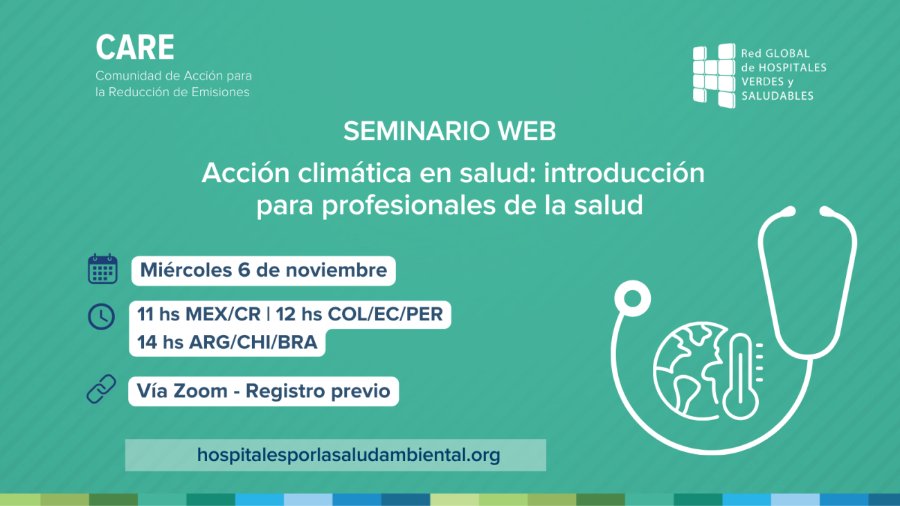 Seminario web - Acción climática en salud: introducción para profesionales de la salud