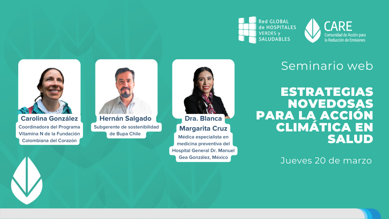 Seminario web | Estrategias novedosas para la acción climática en salud