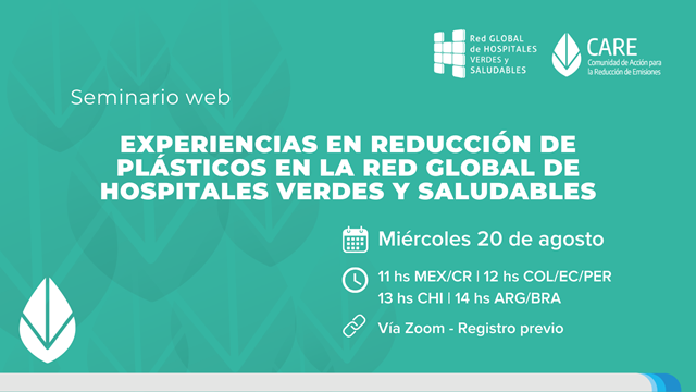 Seminario web | Experiencias en reducción de plásticos en la Red Global de Hospitales Verdes y Saludables