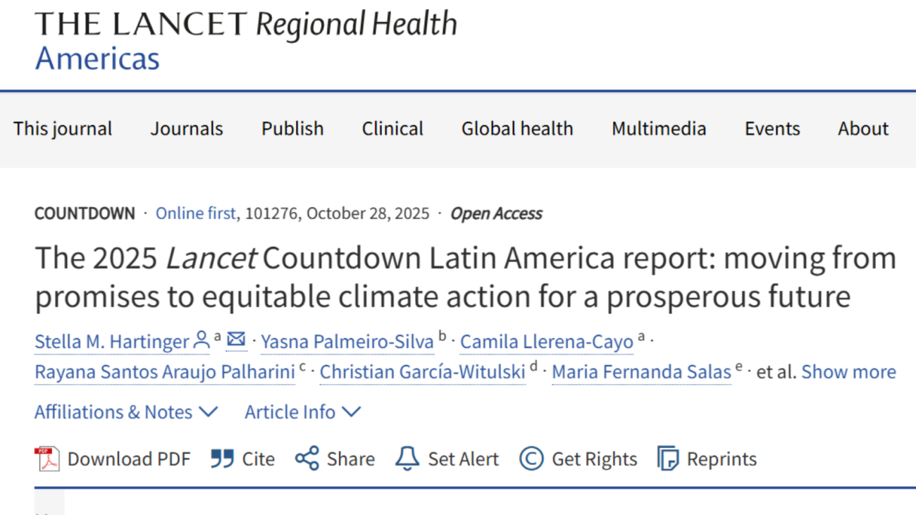 Reporte 2025 del Lancet Countdown Latinoamérica