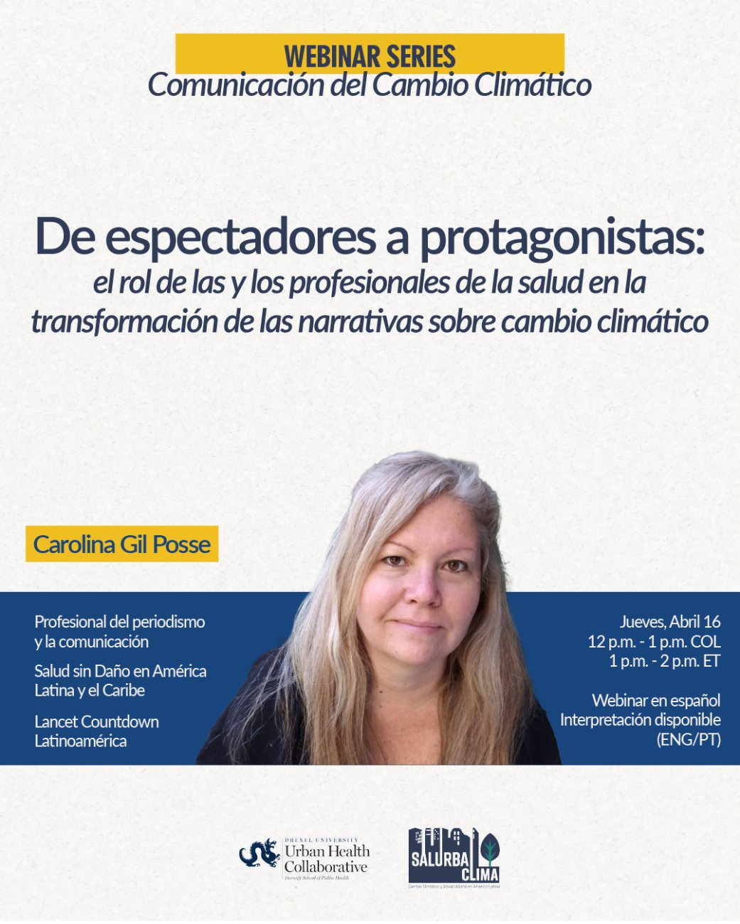 Seminario web | El rol de las y los profesionales de salud en la comunicación del cambio climático